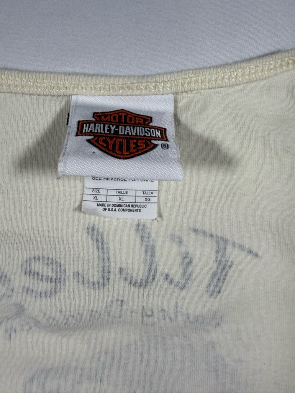 Harley-Davidson Tilley Statesville NC Winged Heart Graphic Tee Cream Women’s XL - Picture 2 of 6